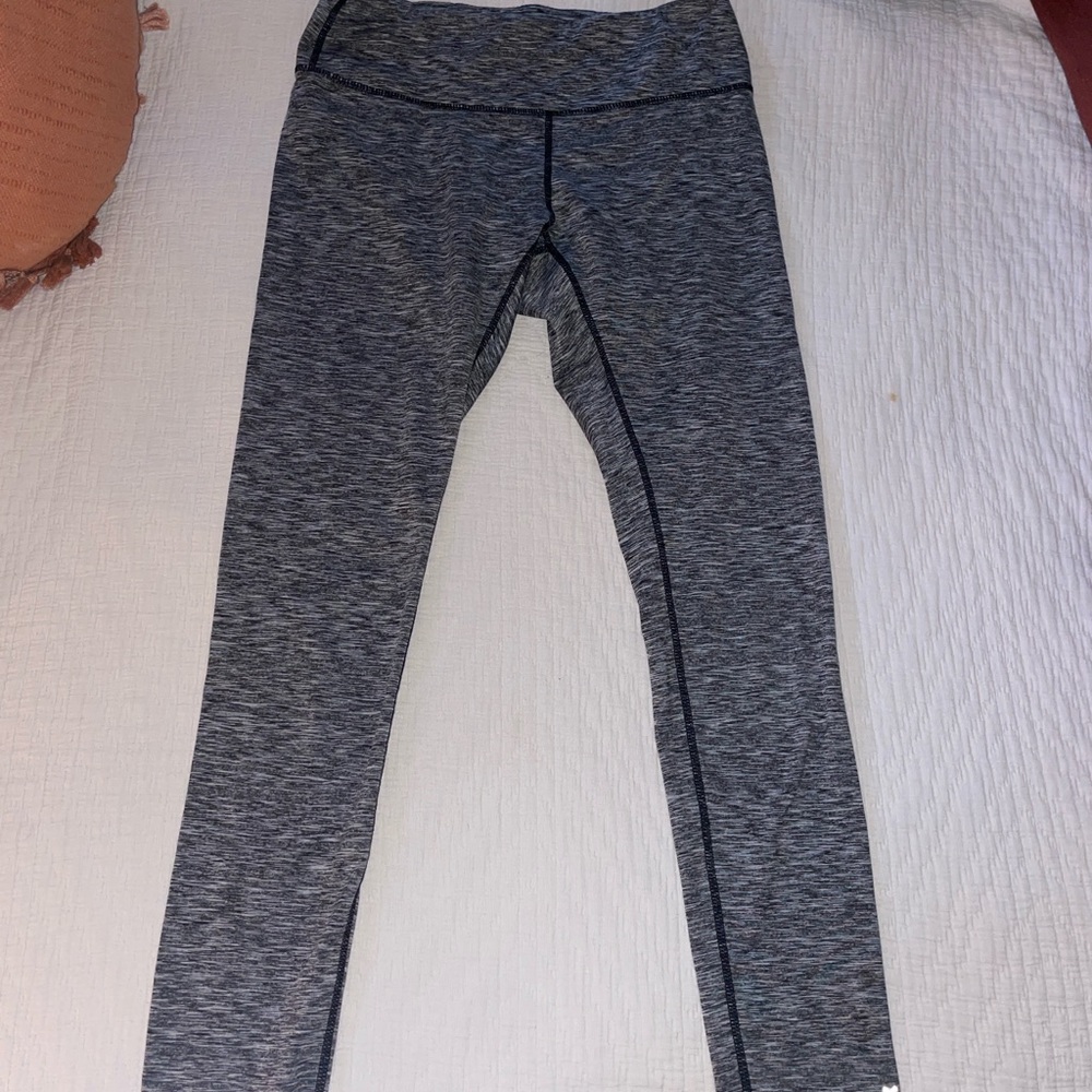 Reebok Women's Fleece Lined Low Waisted Gray Leggings
